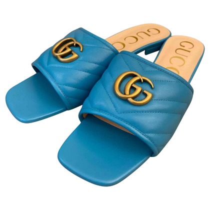 Gucci Sandales en Cuir en Bleu