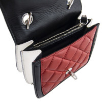 Chanel Classic Flap Bag Mini Square in Pelle in Rosso