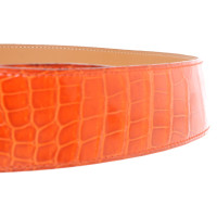 Hermès Gürtel aus Krokoleder in Orange