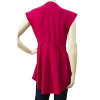 Donna Karan Sleeveless V neck A line 100% silk top