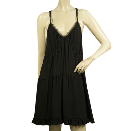 Dondup Kleid aus Viskose in Schwarz