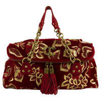 Just Cavalli red velvet bag