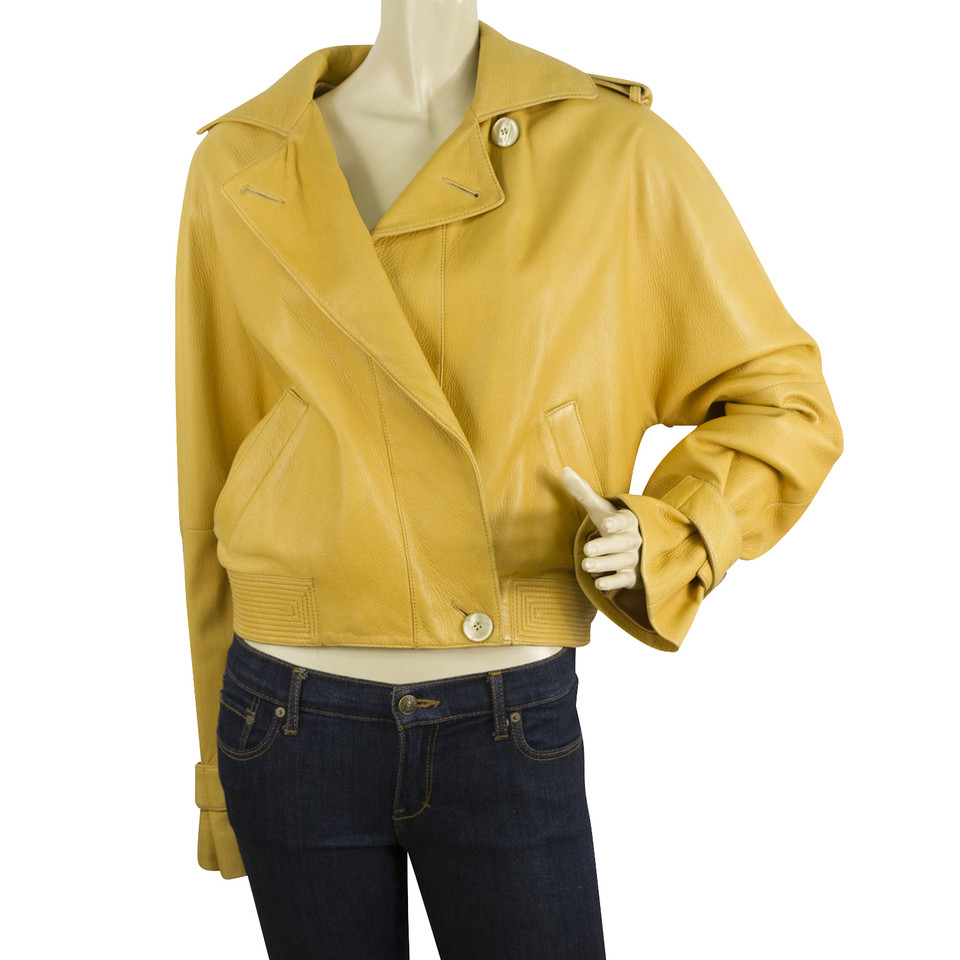 Cerruti 1881 Yellow Leather jacket