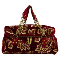 Just Cavalli red velvet bag