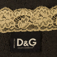 Dolce & Gabbana top en dentelle grise