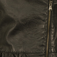 Roberto Cavalli KLASSE Zwarte in reliëf gemaakte Leren jas