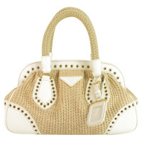 Prada Handbag in beige / white