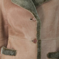 Dkny Pink Sheepskin coat