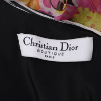 Christian Dior Abito in seta con motivo floreale
