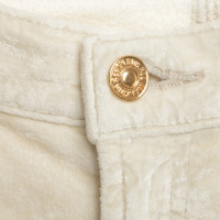 7 For All Mankind Samt-Hose in Creme