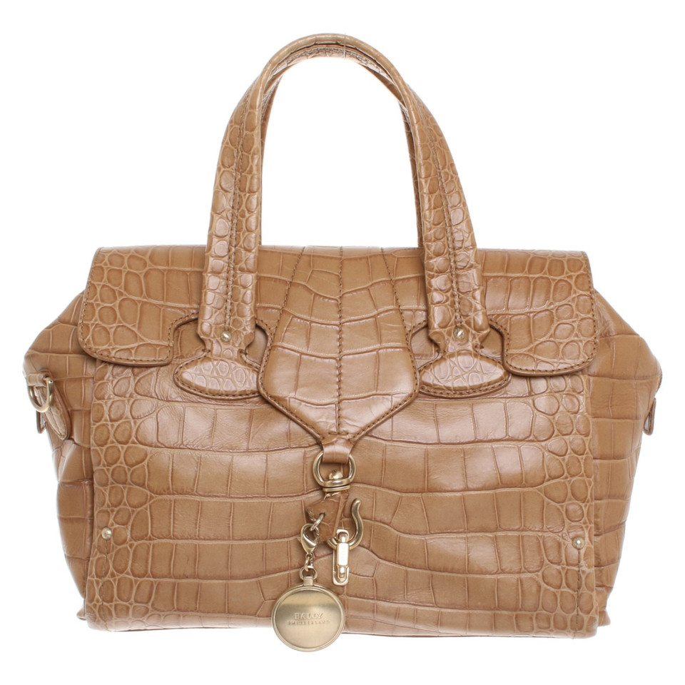 Bally Croco-embossed bag