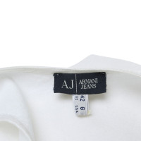 Armani Jeans robe de lin blanc crème