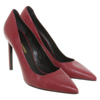 Saint Laurent Pumps/Peeptoes aus Leder in Rot