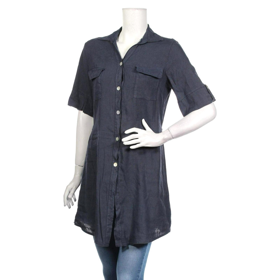 Jean Louis Scherrer Top Linen in Blue