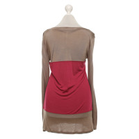 Max & Co Top coloris taupe / rouge