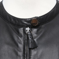 Fratelli Rossetti Jacke/Mantel aus Leder in Schwarz