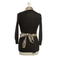 Dolce & Gabbana Wrap-ronde vest met lederen details