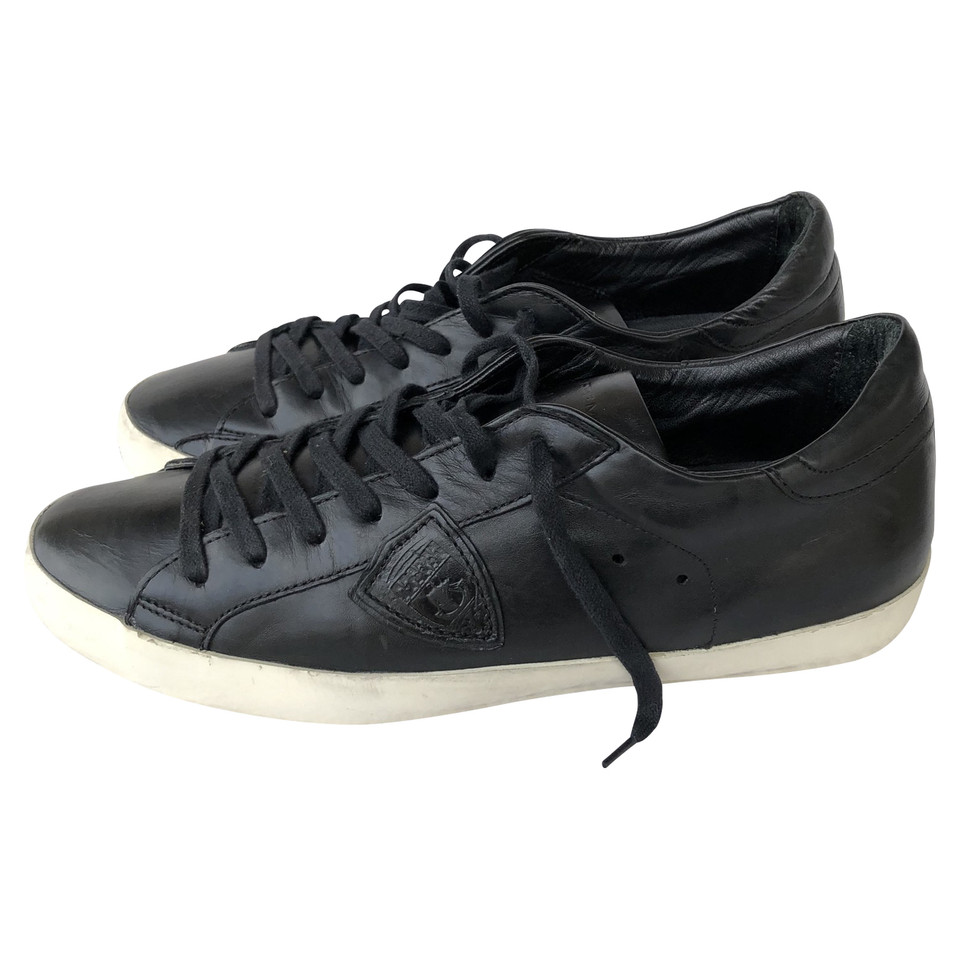 Philippe Model Chaussures de sport en Cuir en Noir