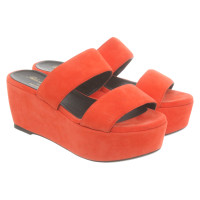 Robert Clergerie Sandals Suede in Red