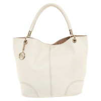 Lancel Handtasche aus Leder in Creme