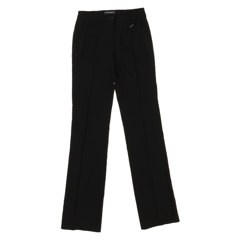 D&G Paire de Pantalon en Laine en Noir