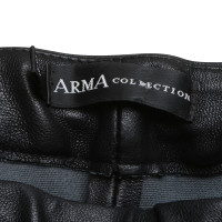 Arma Leren broek in zwart