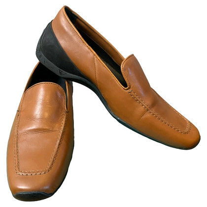 Porsche Design Chaussons/Ballerines en Cuir en Marron