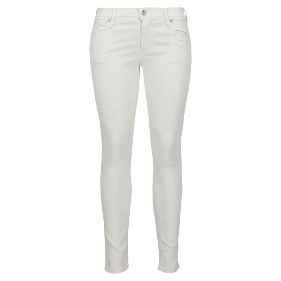 Citizens Of Humanity Paire de Pantalon en Coton en Blanc