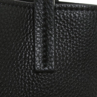 Christian Dior D-Bee Shopping Bag aus Leder in Schwarz