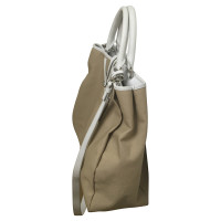 Jil Sander Leather bag in beige/white