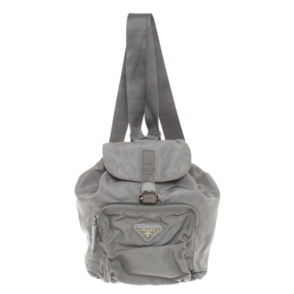 Prada Nylon Backpack in Gray
