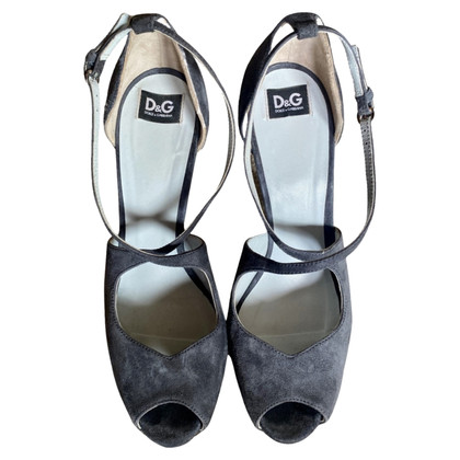 D&G Sandali in Pelle scamosciata in Grigio