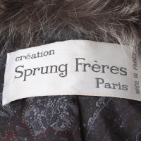 Sprung Frères Paris Mantella con bordo in pelliccia di visone