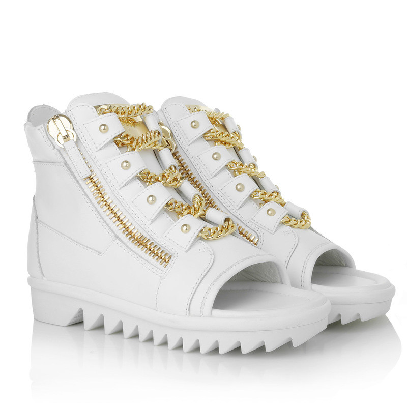 Giuseppe Zanotti Peeptoe sneakers in white