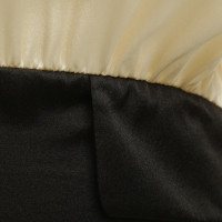 Balmain Robe en soie beige / noir