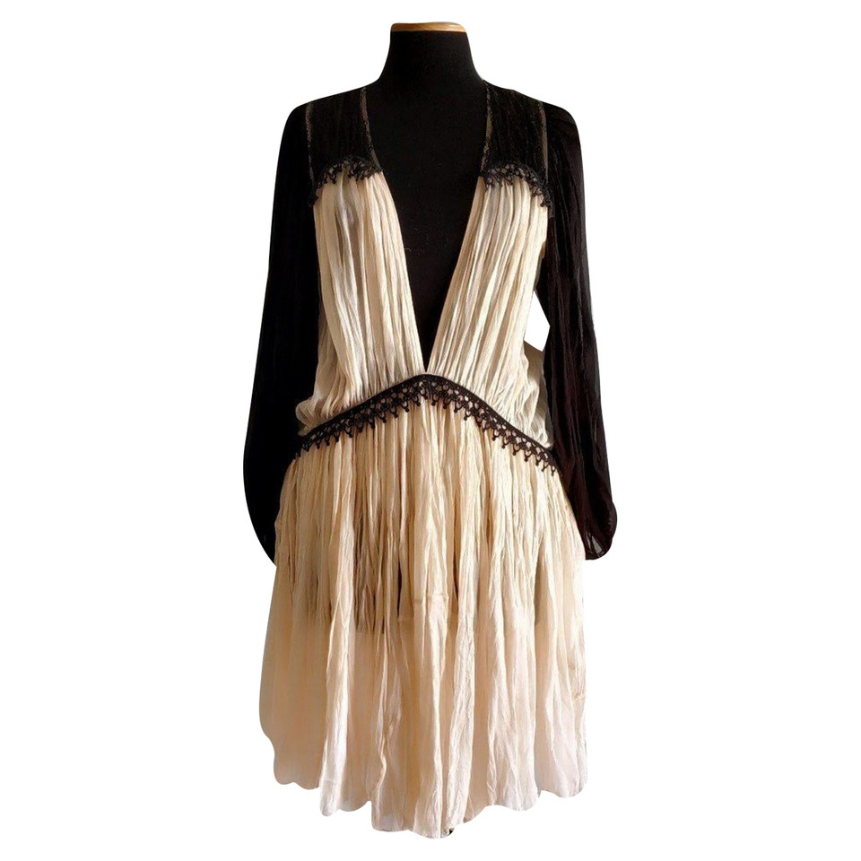 Elisabetta Franchi Vestito in Viscosa in Beige