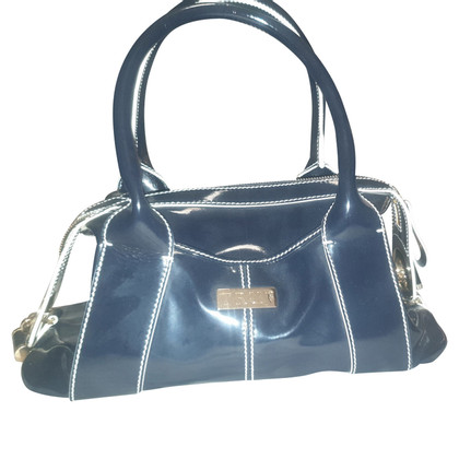 Trussardi Handtasche aus Lackleder in Blau
