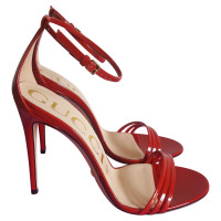 Gucci Sandalen aus Lackleder in Rot