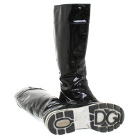 Dolce & Gabbana Bottes en cuir verni