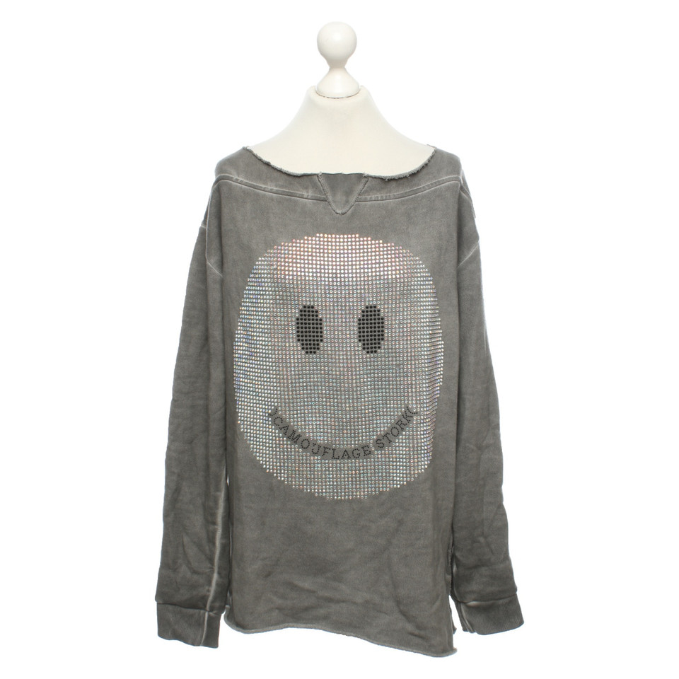 Camouflage Couture Top Cotton in Grey