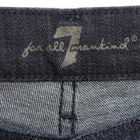 7 For All Mankind Mezzo Jeans ad alto contenuto di blu scuro