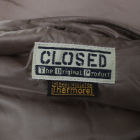 Closed Gewatteerde jas in lichtbruin