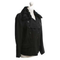 Ann Demeulemeester Jacke mit Pelzkragen