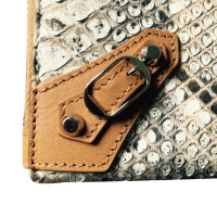 Balenciaga clutch from python leather