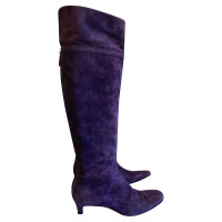 Hobbs Purple Suede Knee High Boots