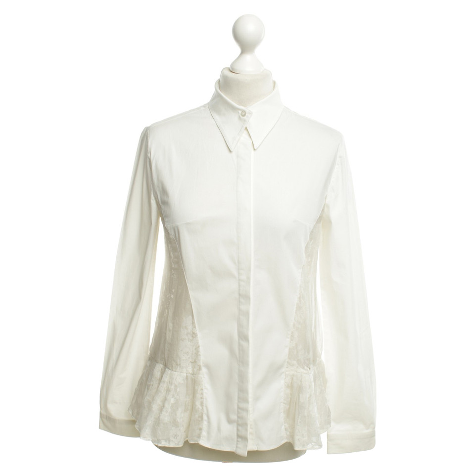 Erdem blouse en dentelle blanche
