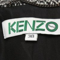 Kenzo cappotto corto in bianco / nero