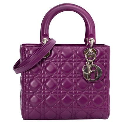 Dior Handtasche aus Leder in Violett