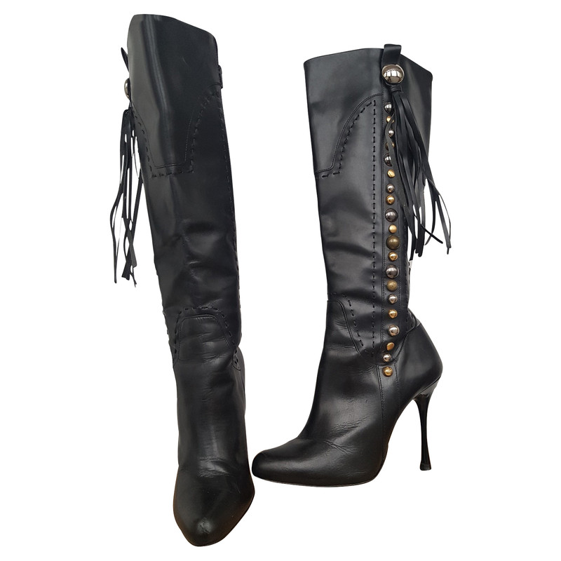 Karen Millen Boots Leather in Black 