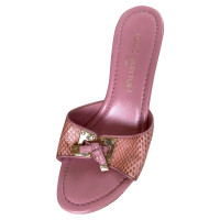 Louis Vuitton Wedges Leather in Pink